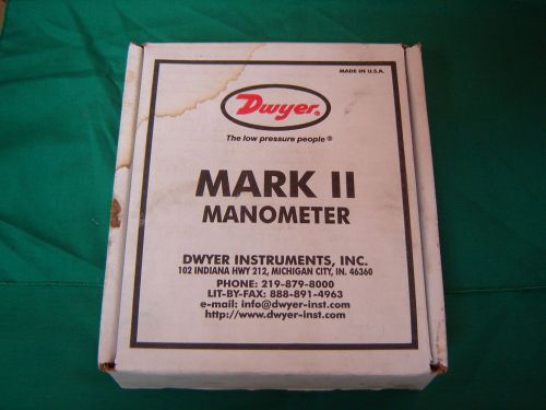 Dwyer Mark II Manometer - Model Number 25 - New In Box