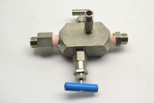 Swagelok ss-v2nbm8-f8-11486 instrument 1/2in npt manifold 2-valve part b395138 for sale