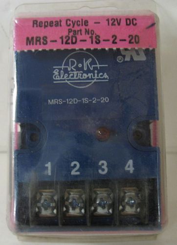 R-k electronics  mrs-12d-1s-2-20, mrs12d1s220, solid state timer 12v new for sale