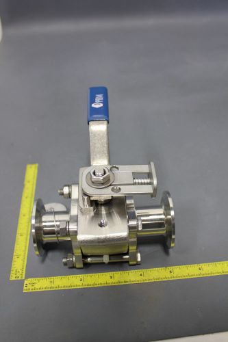 NEW PBM 1&#034; 316L SANITARY BALL VALVE W/ FLANGE ENDS SIHFE8X-G-04A (S19-1-103F)