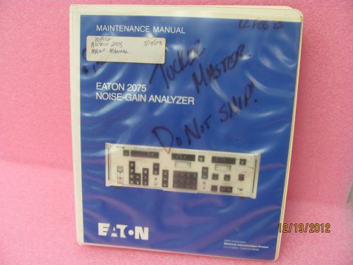 Ail 2075 noise-gain analyzer maintenance manual for sale