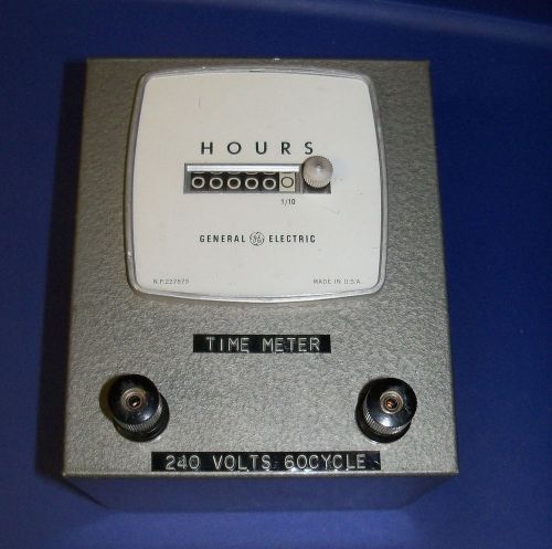 General Electric Industrial Time Meter 240 Volt in Metal Test Box