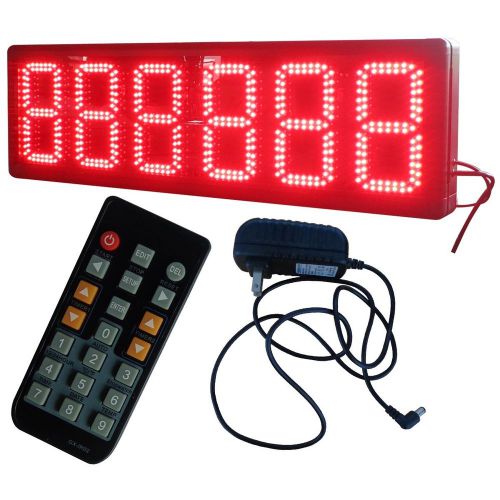 Giant Large 8&#034; LED Counter LED Number Counter 6 Digits Semioutdoor Red Color