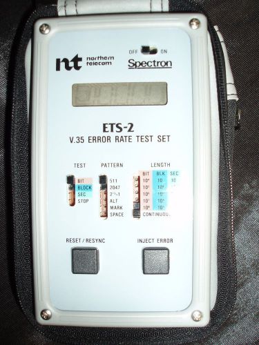 Northern telecom spectron ets-2 v.35 handheld error rate test set + leather case for sale