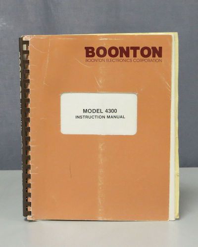 Boonton RF Power Meter Model 4300 Instruction Manual