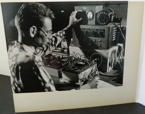 1950&#039;s Phaostron Co. Occupational Photograph Engineer With Testing Equipment