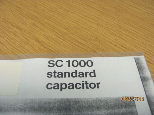Electro scientific model sc 1000: standard capacitor - specification sheet for sale