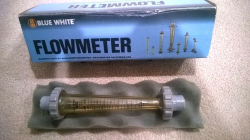 Blue-white f-450 flowmeter / rotameter 0.2 - 2 gpm 1/2&#034; fpt for sale
