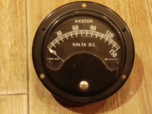 Sperry Searchlight Generator DC  Voltmeter Panel Meter, Analog model 643