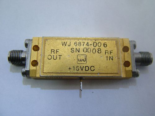 RF AMPLIFIER WJ 6874-006 SN 0008 5.8GHz - 16GHz 23db 15dbm