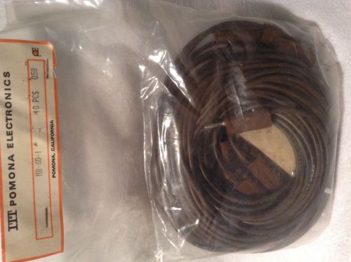 Pomona hb-60-1, banana plug patch cord, stackable, brown, 10 pcs for sale