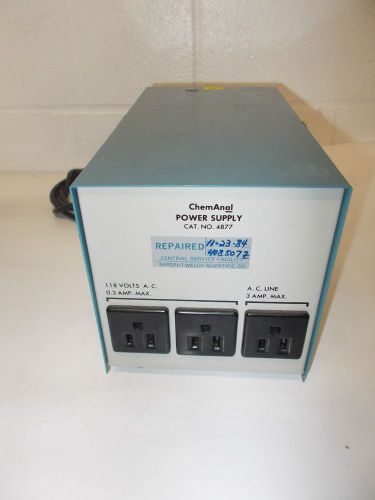 Sargent Welch ChemAnal 4877 Power Supply 6V AC Scientific Laboratory Equipment