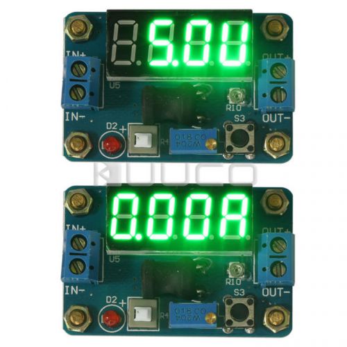 DC Switching Mode Green Voltmeter Ammeter 4.5-24V to 1-20V 2A Buck Converter