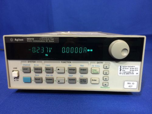 Hp / agilent 66321b, agilent dc power supply/ source, 0-15v / 0-3a, load tested for sale