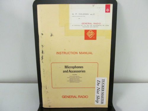 General Radio Microphone Sets (1560-P42, 1560-P62, 1972-9600, 1560-P40) Manual