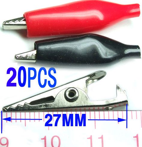 20PCS Alligator Clip Clamp for Testing Probe Test Meter