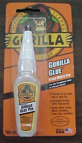 Incredibly Strong GORILLA GLUE dries white 2x faster 100% waterproof 0.75oz/21g