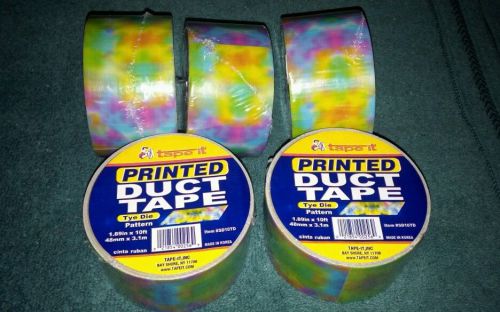 Lot of 5 Tape it Tye Dye Duct Tape hippie free ship