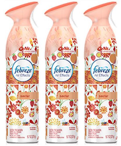 3 Pack Febreze Air Effects Air Refresher, Limited Spring Edition, Nectar, 9.7 Oz