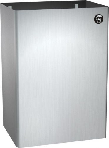 Surface Mount Waste Receptacle -Stainless Finish - 17 Gallon