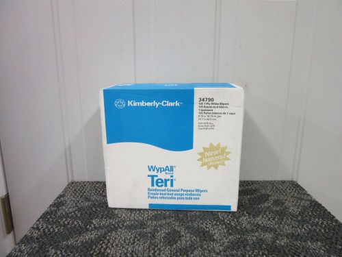 125 KIMBERLY CLARK WYPALL 1 PLY WHITE WIPERS POP UP BOX 9.75X16.75&#034; NEW
