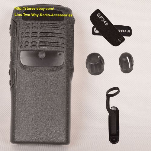 Black replacement  housing case for Motorola GP340 (Ribbon Cable+Speaker+mic)