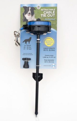 HOWARD PET 0401 Cable Tie Out Stake For Dogs Medium For 25- PPHP401 NEW