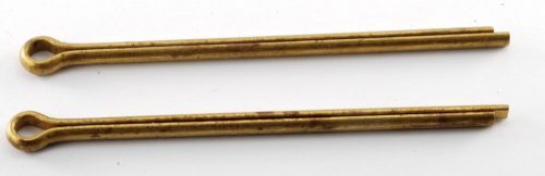 VINTAGE ANTIQUE SOLID BRASS EXTRA LONG COTTER PINS LOT OF 2 NEW OLD STOCK 2 7/8&#034;