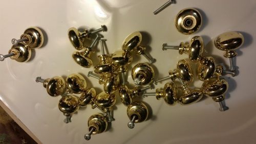 vintage reclaimed solid brass round 1-1/4&#034; round screw back