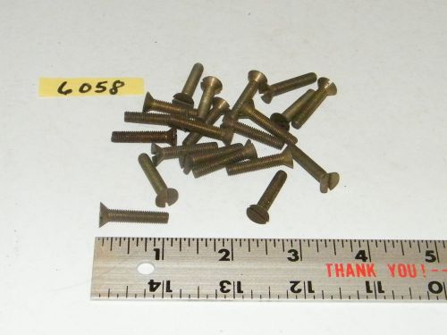 10-32 x 1 slotted flat head solid brass machine screws vintage qty 21 for sale
