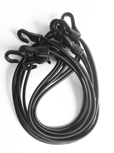 5 black tactical bungee cords lightweight usa made for sale