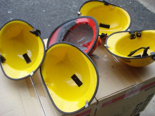 Helmet outer shells lot of 5 firefighter turnout fire gear for sale
