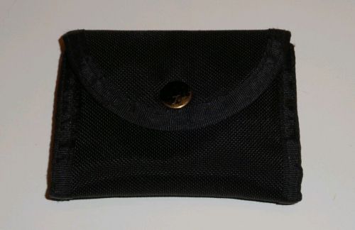Black cordura single snap latex glove double pouch belts to 2&#034; for sale