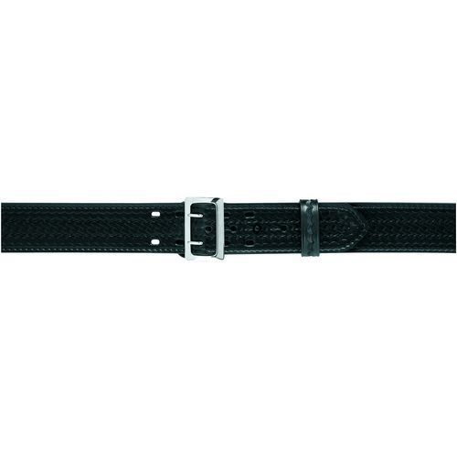 Safariland 87-38-6b black plain 2.25&#034; suede lined belt brass buckle 38&#034; waist for sale