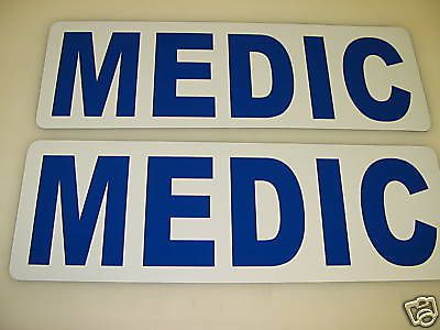 MEDIC Magnetic sign 4 car Truck EMS Fire Ambulance Blue