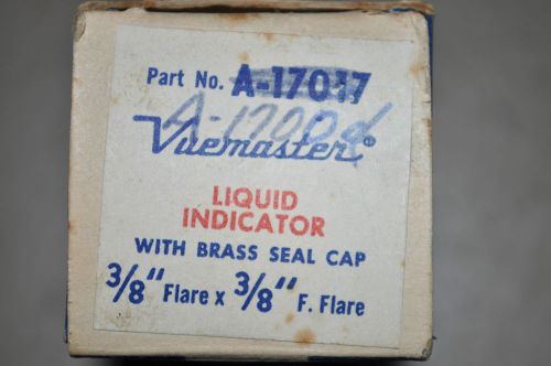 Vuemaster liquid indicator a-17017 mueller brass seal cap 3/8&#034; flare x 3/8&#034; f.fl for sale