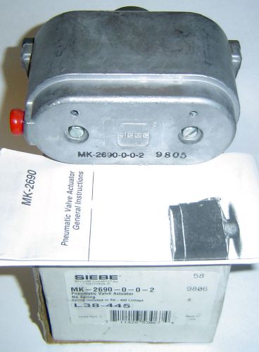 New siebe mk-2690-0-0-2 pneumatic valve actuator for sale