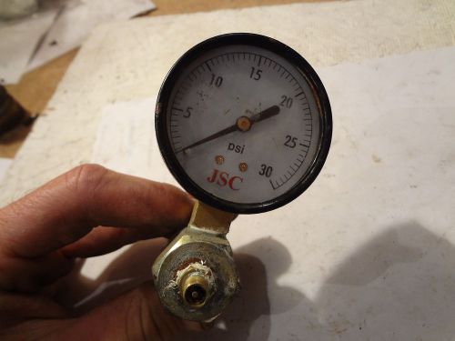 AIR pressure TESTER adapter FITTING WITH GAUGE - USED