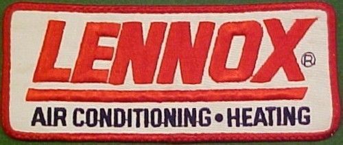 Large Lennox Air Conditioning-Heating on White Twill Patch