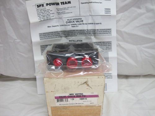HYTEC CHECK VALVE PILOT OPERATED 5000 PSI MODEL 100915 NEW IN SEALED BAG !