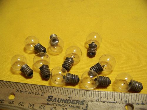 10 - Incandencense Bulbs Screw Candle Clear Glass .2A 4VDC