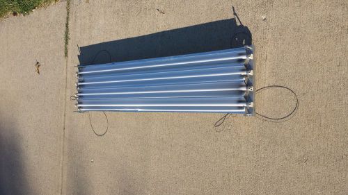 Used  4 lamp t5 fixture warehouse shop fluorescent low bay light for sale