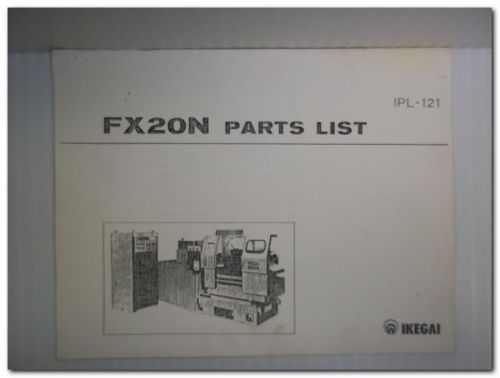 IKEGAI FX20N IPL-121 IPL121 CNC LATHE PARTS LIST MANUAL