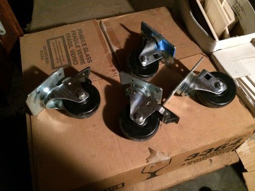 3&#034; Wheels,  Set Of Four, Used Once! w/ Hardware