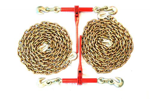 3/8&#034; transport package - (2) ratchet binders - (2) 20&#039; foot chains for sale