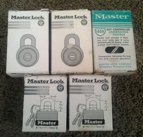 Lot of Master Locks Combination/Keyed Vintage