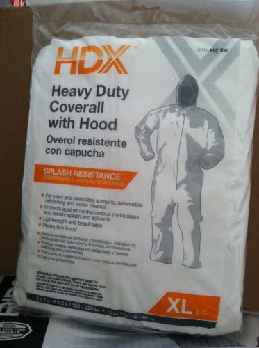 HDX Heavy Duty Coverall with Hood size XL (case of 12)