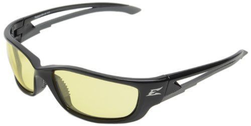 Edge Eyewear SK-XL112 Kazbek XL Safety Glasses, Black with Yellow Lens New