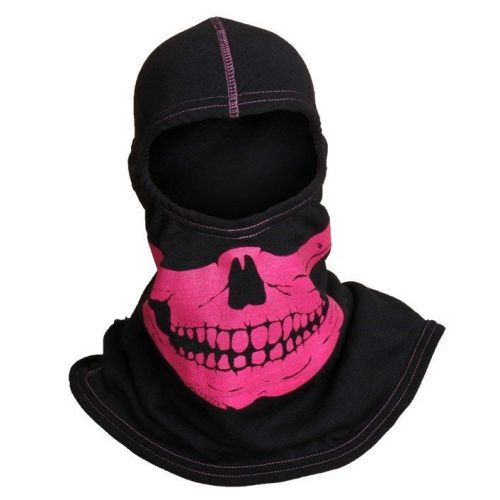 Majestic pac ii nomex blend fire hood - pink skull, new fire rescue ppe for sale