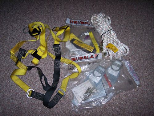 DBI/SALA Roofing Safety Harness Kit with 50&#039; Rope--Rope Grab and Roof Anchors